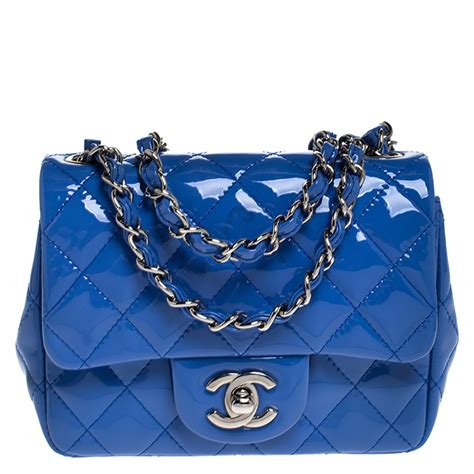 blue chanel purse|chanel blue quilted handbag.